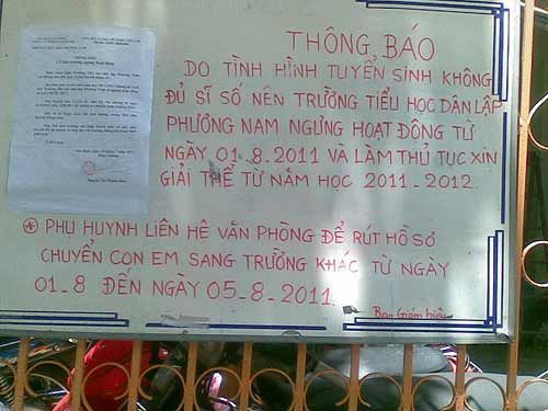 Tình hình trường ngoài công lập rất không ổn định